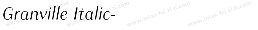 Granville Italic字体转换